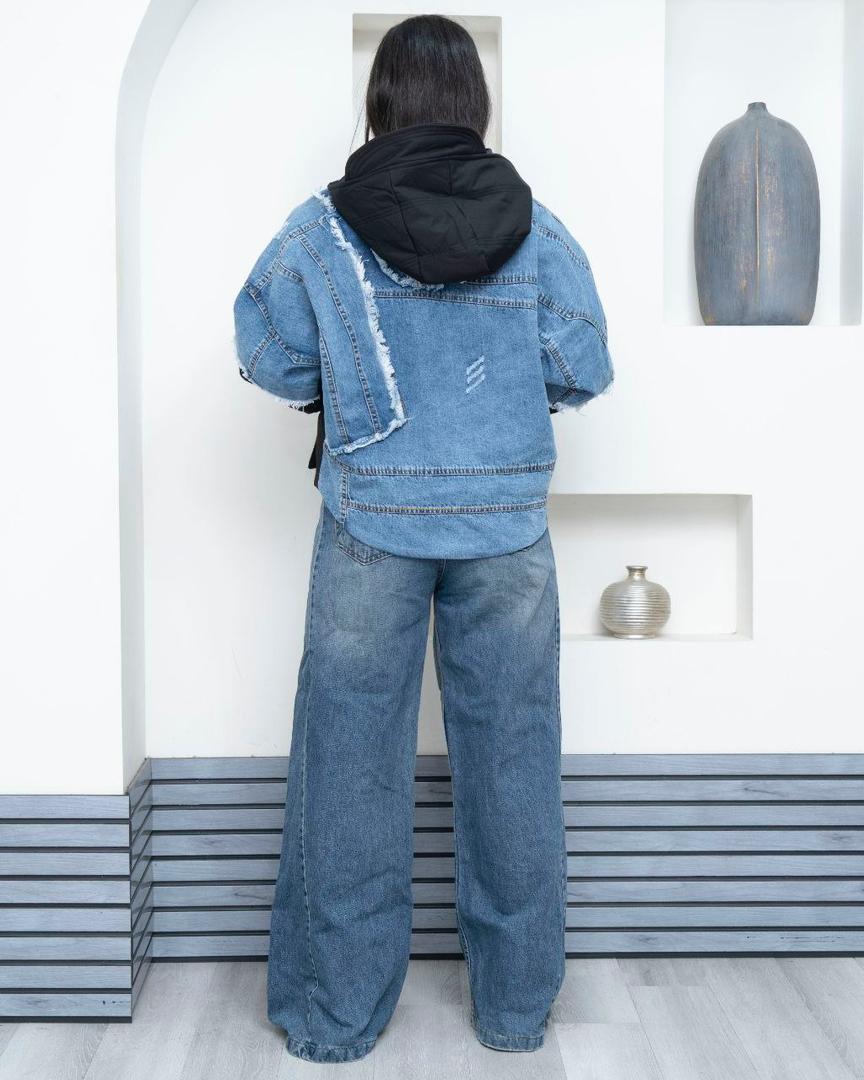 کاپشن ترکیبی پشت جین